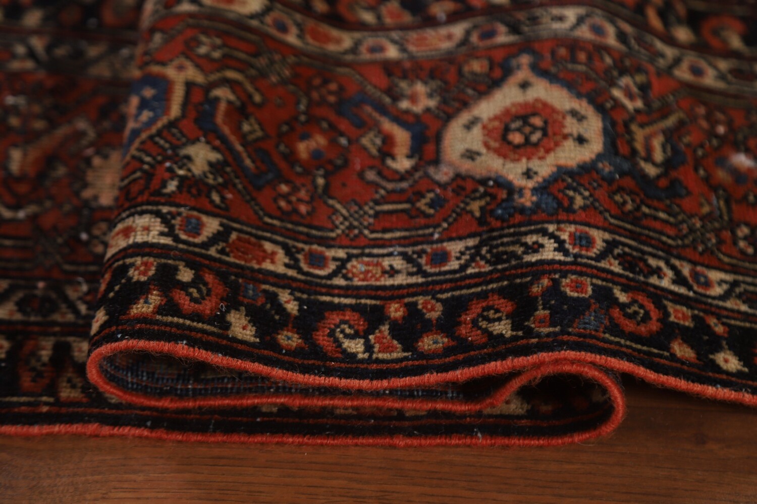 Pre-1900 Antique Vegetable Dye Sarouk Farhan Persian Rug 7x16