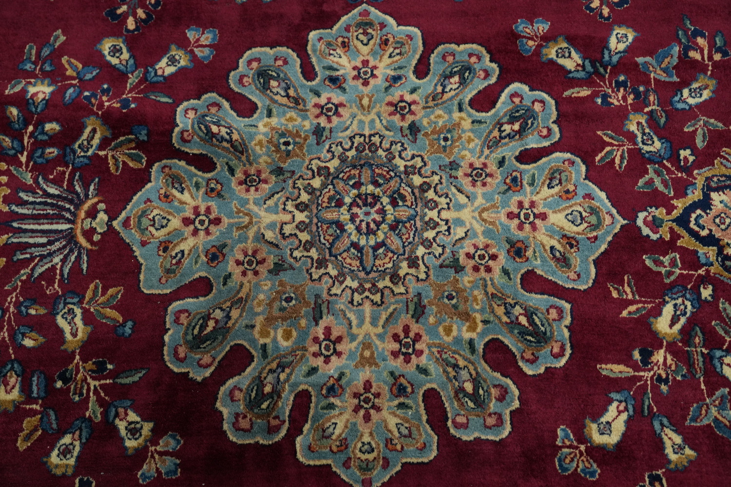 Vegetable Dye Antique Kerman Persian Rug 13x19
