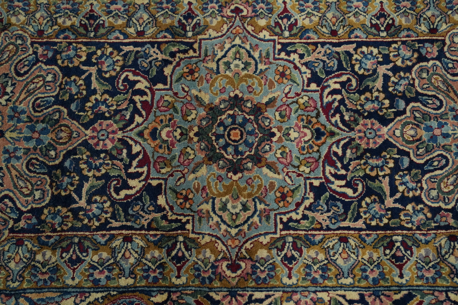 Vegetable Dye Antique Kerman Persian Rug 13x19