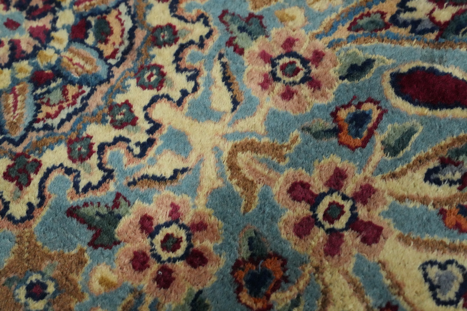 Vegetable Dye Antique Kerman Persian Rug 13x19