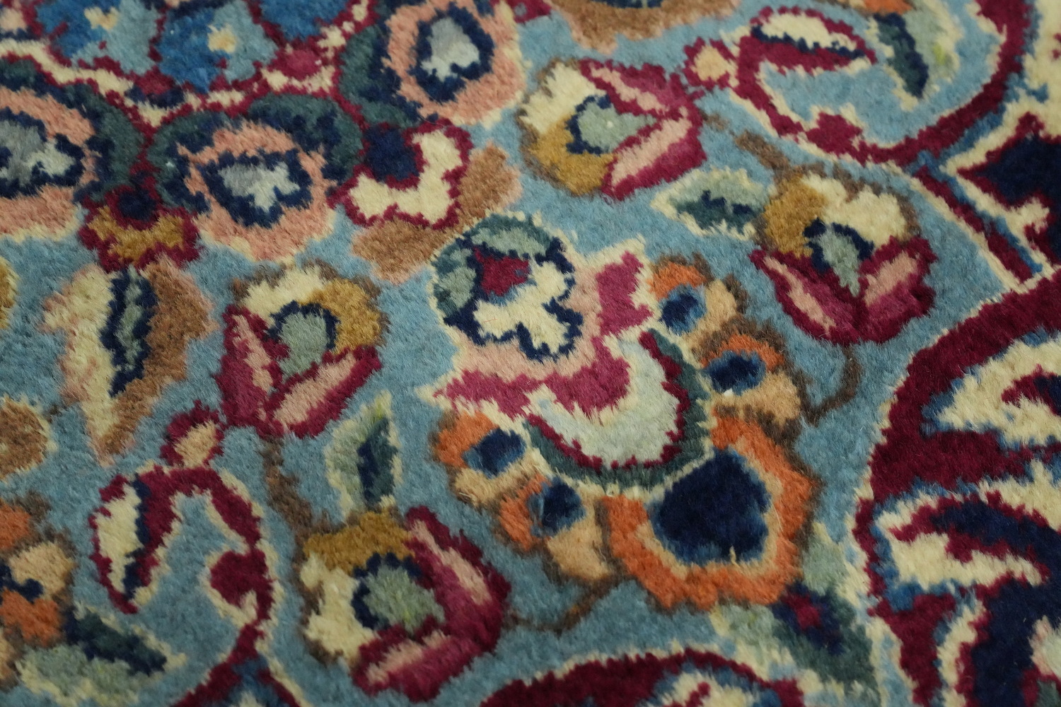 Vegetable Dye Antique Kerman Persian Rug 13x19