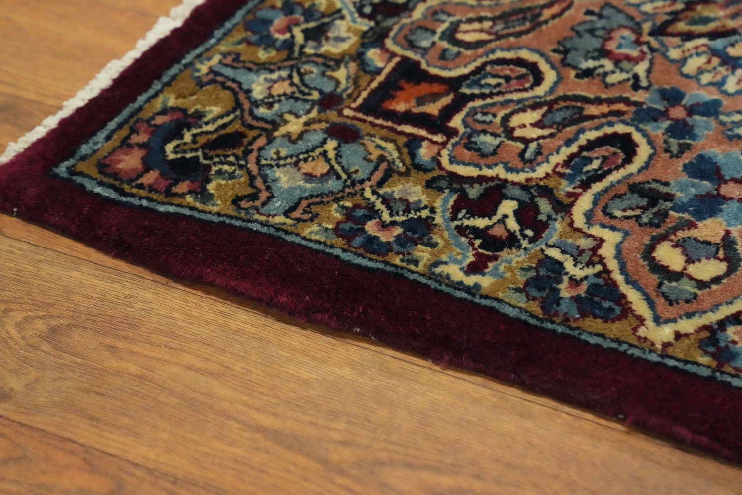 Vegetable Dye Antique Kerman Persian Rug 13x19
