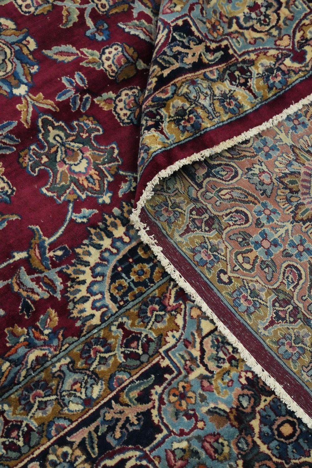 Vegetable Dye Antique Kerman Persian Rug 13x19