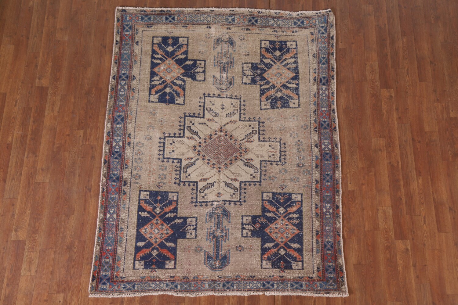 Tribal Sirjan Persian Area Rug 5x6