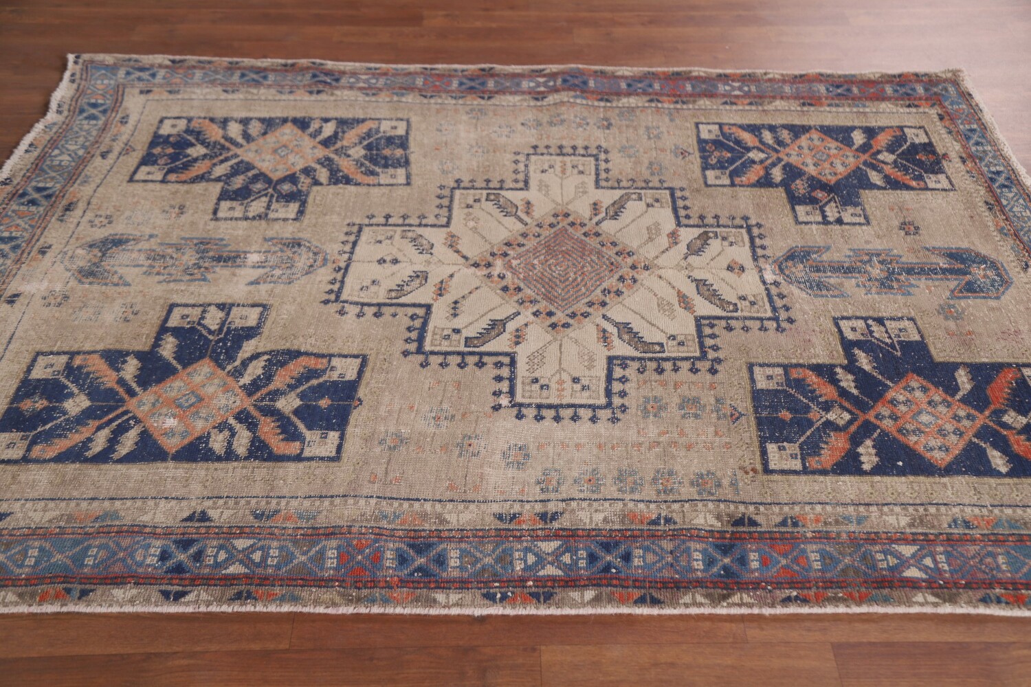Tribal Sirjan Persian Area Rug 5x6