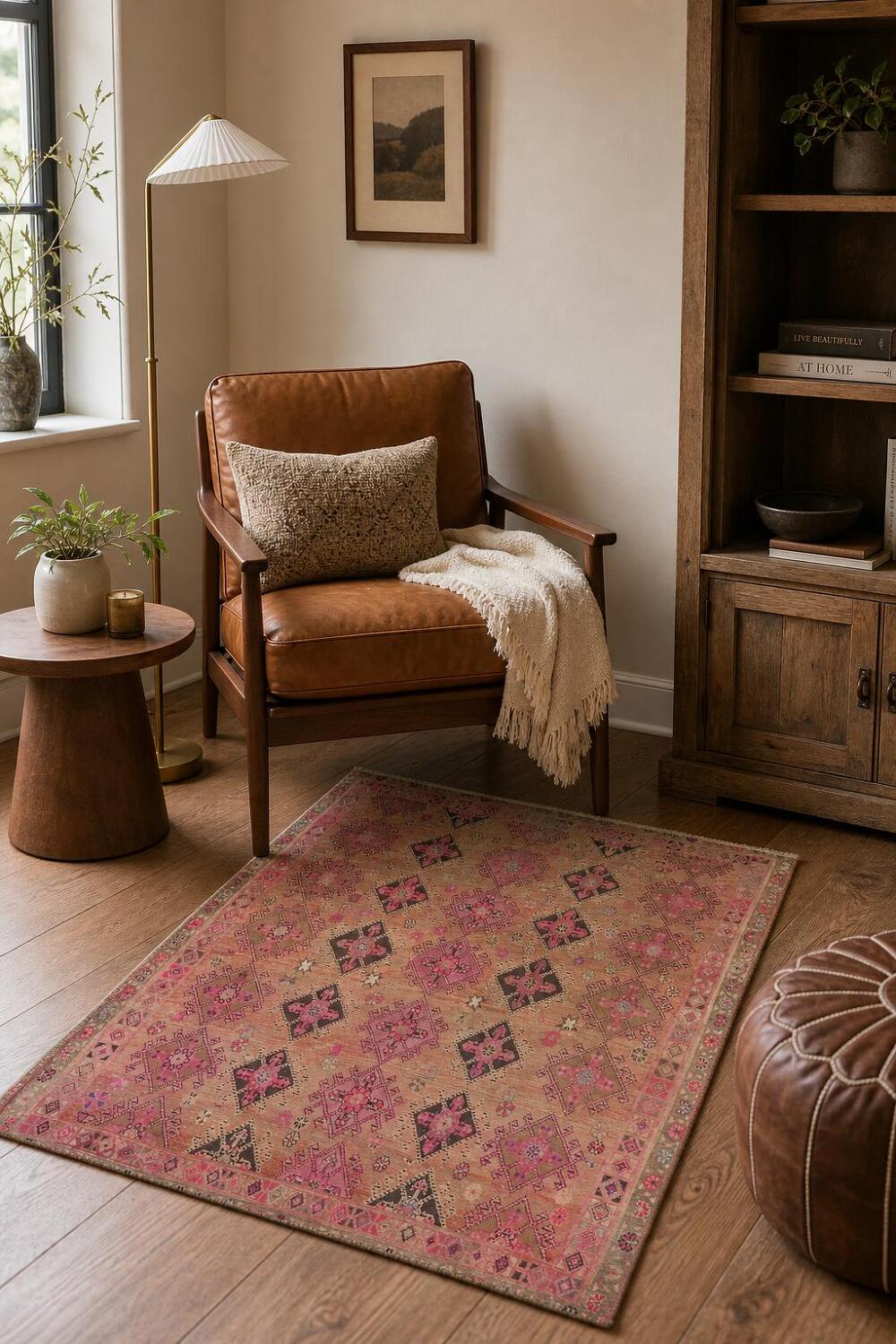 All-Over Wool Sirjan Persian Area Rug 4x6