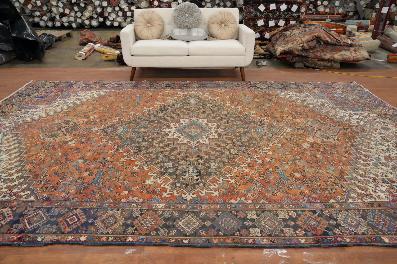 Vegetable Dye Heriz Persian Area Rug 9x14
