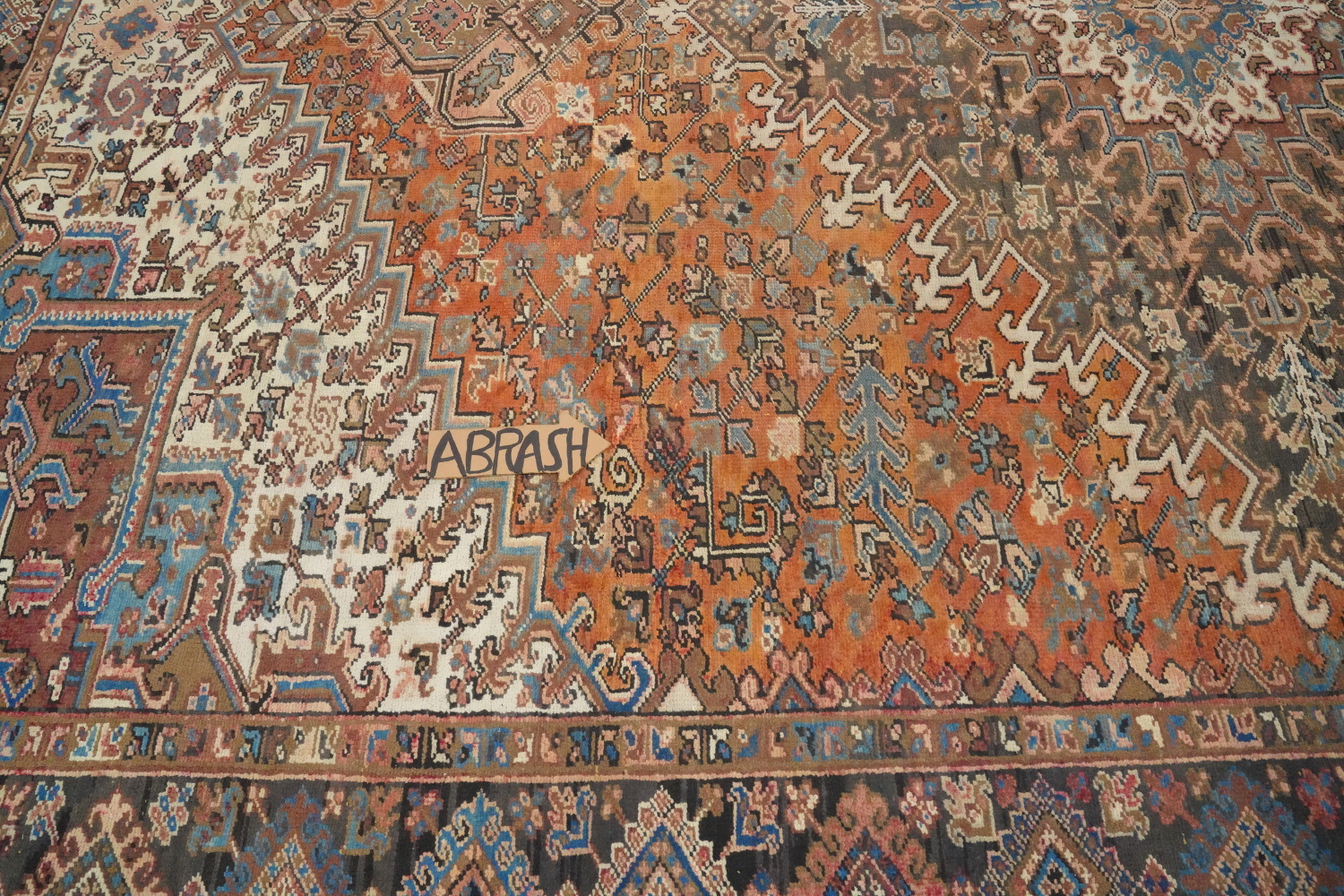 Vegetable Dye Heriz Persian Area Rug 9x14