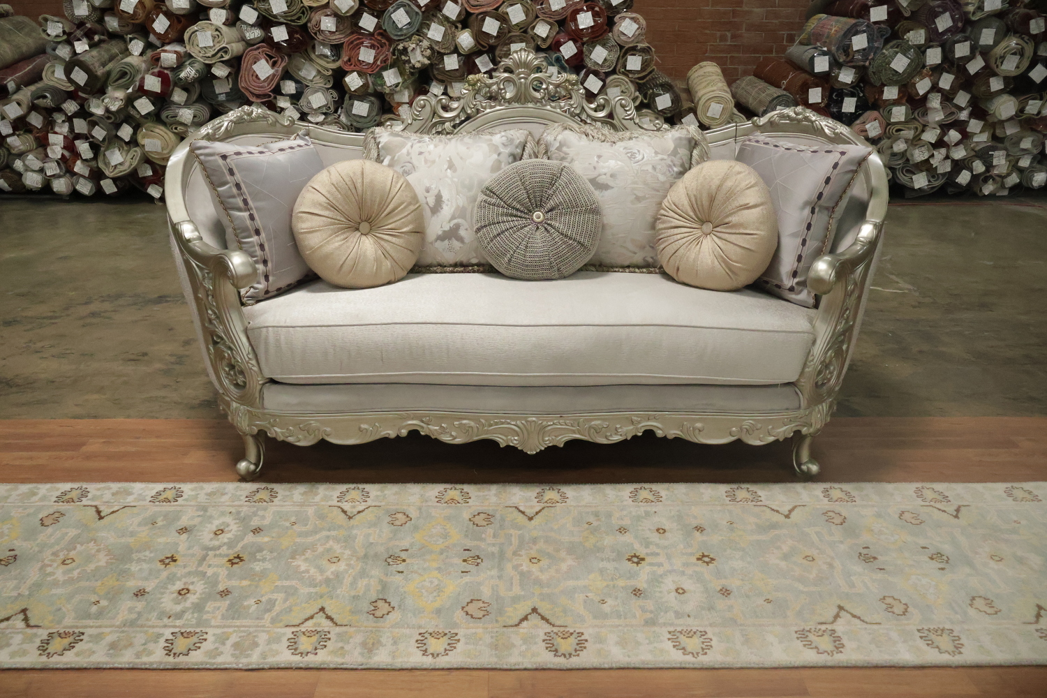 All-Over Oushak Oriental Runner Rug 3x20