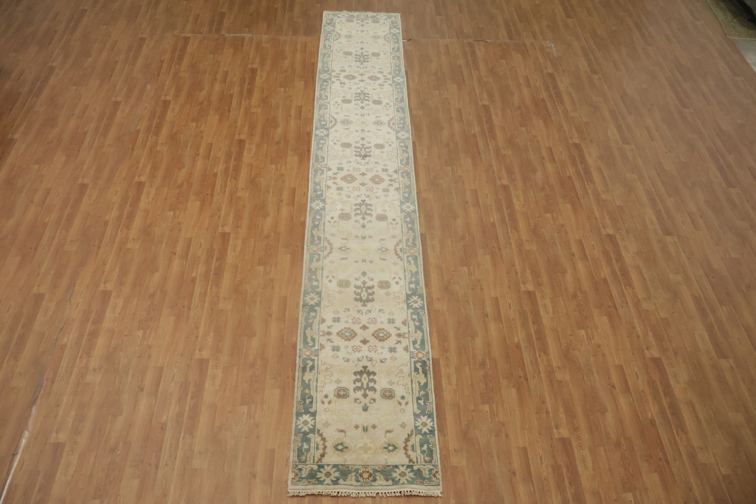 Floral Wool Oushak Oriental Runner Rug 3x16
