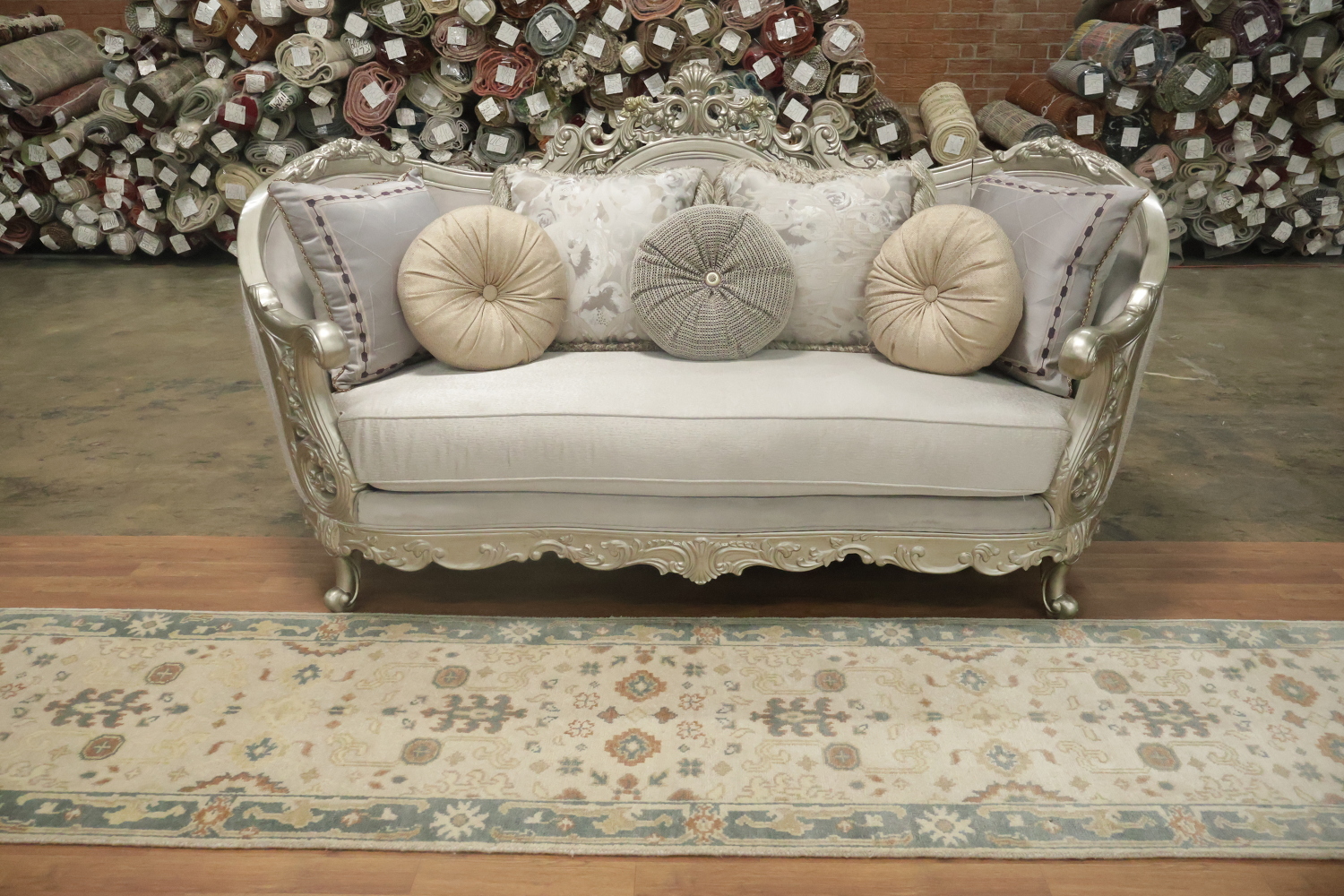Floral Wool Oushak Oriental Runner Rug 3x16