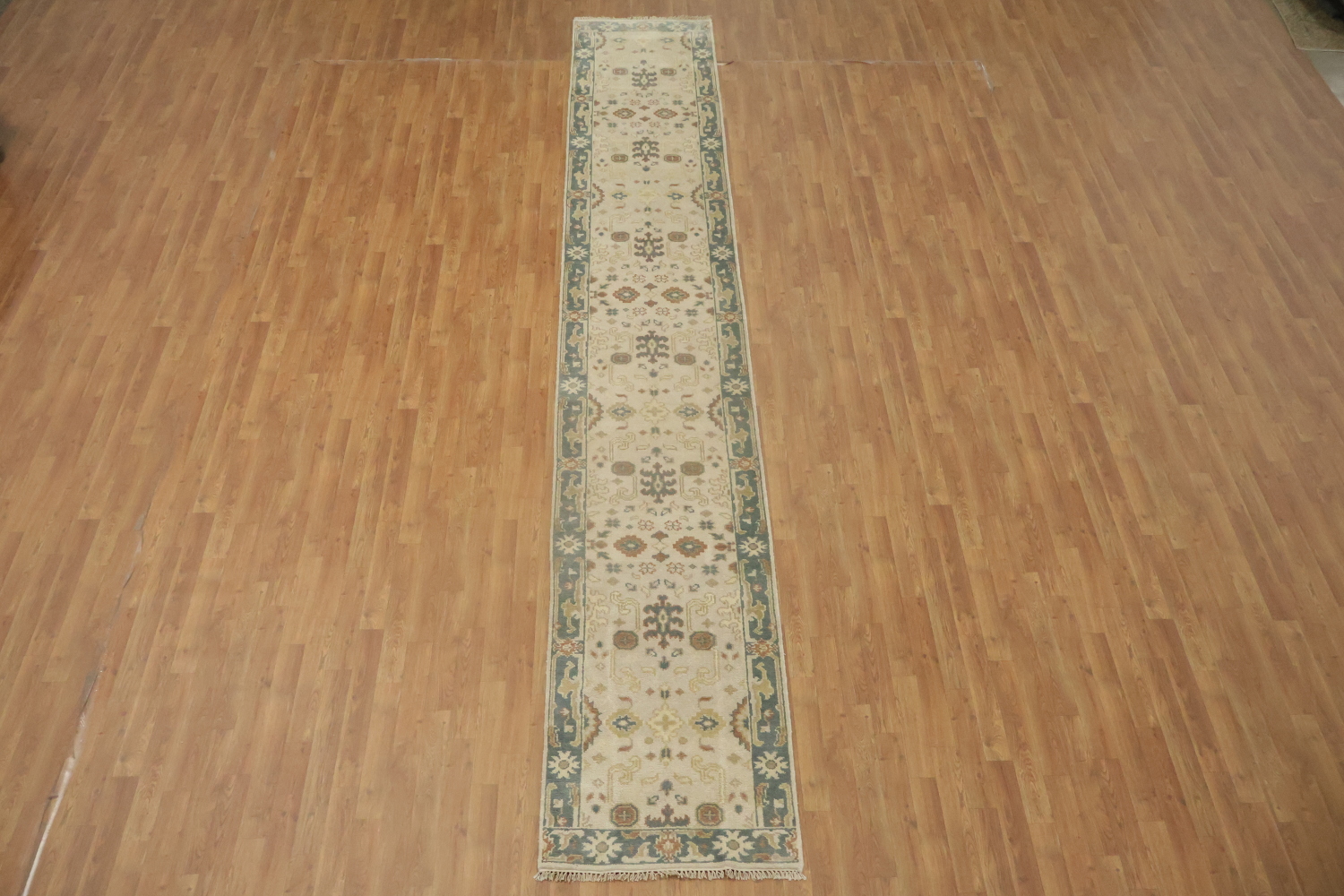 Floral Wool Oushak Oriental Runner Rug 3x16