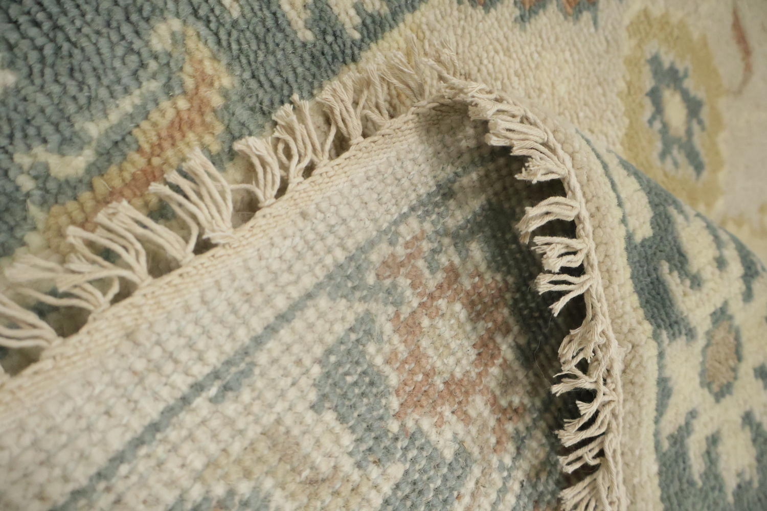 Floral Wool Oushak Oriental Runner Rug 3x16