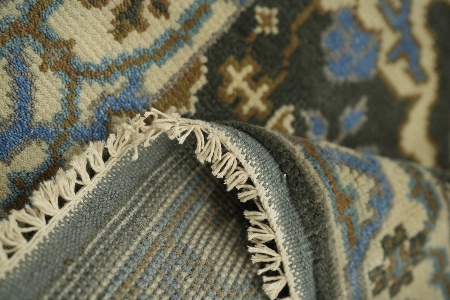 All-Over Wool Oushak Runner Rug 3x16