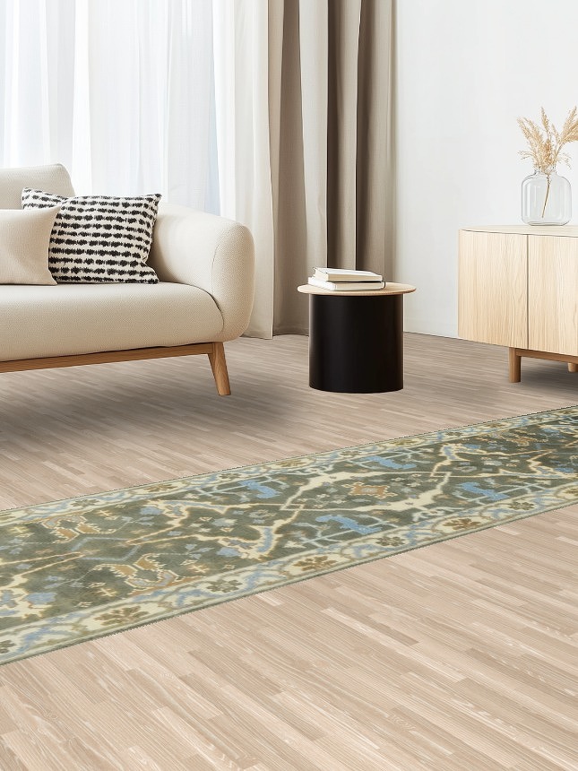 All-Over Wool Oushak Runner Rug 3x16