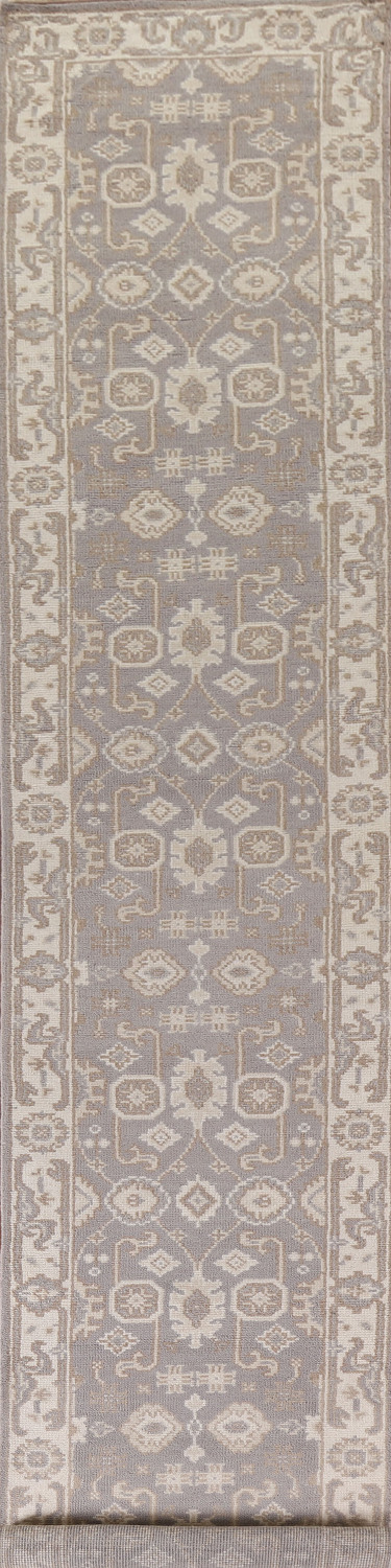 Geometric Oushak Oriental Runner Rug 3x16