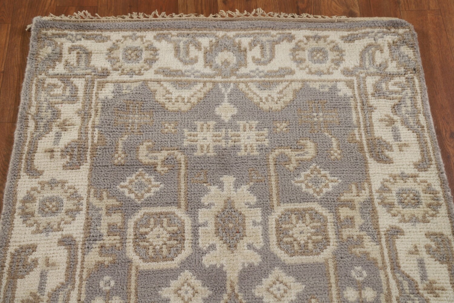 Geometric Oushak Oriental Runner Rug 3x16