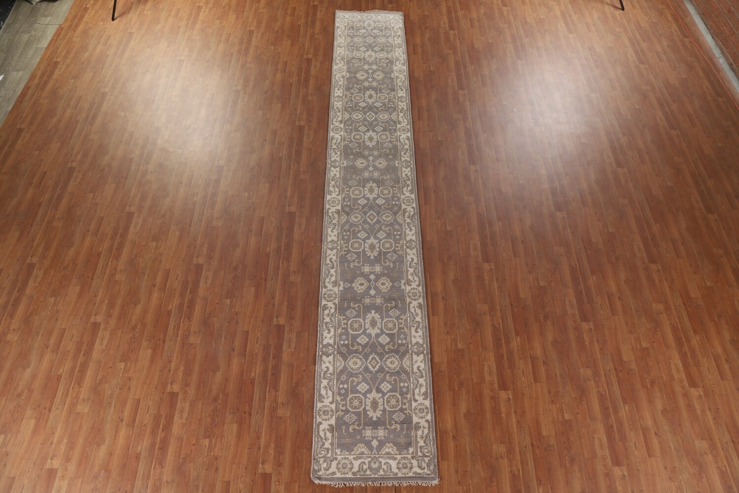 Geometric Oushak Oriental Runner Rug 3x16