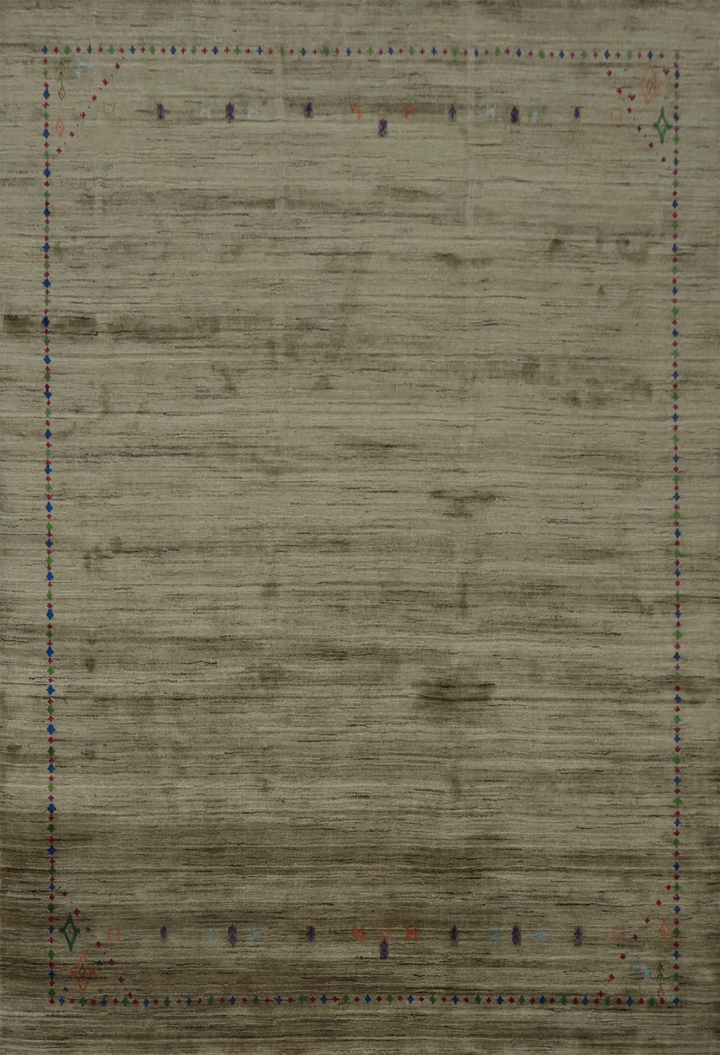 Sophisticated Army Green Gabbeh Area Rug 8x10