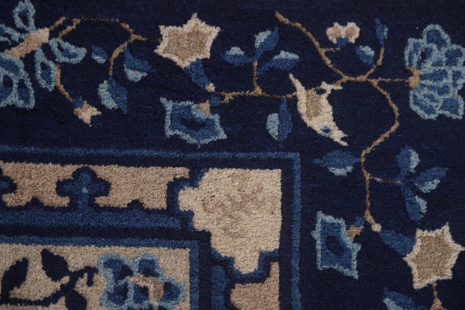 Antique Peking Vegetable Dye Chinese Area Rug 6x9