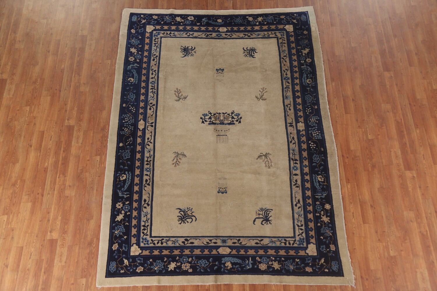 Antique Peking Vegetable Dye Chinese Area Rug 6x9