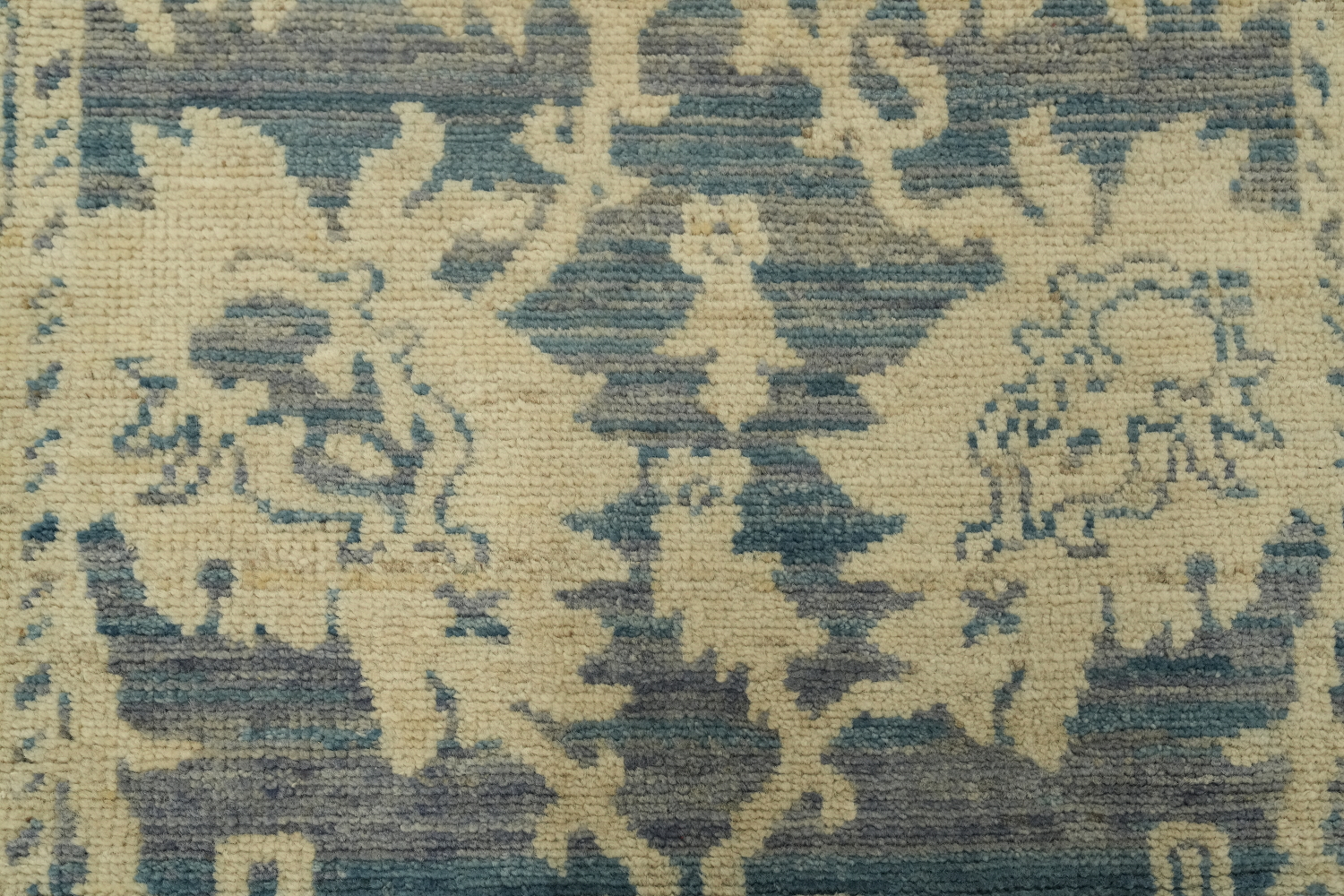 Blue Floral Oushak Vegetable Dye Area Rug 3x5