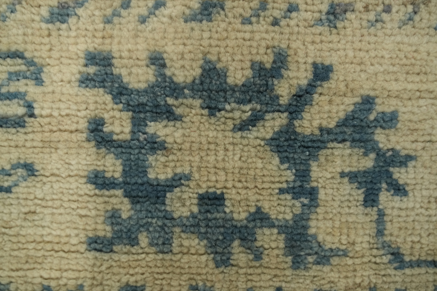 Blue Floral Oushak Vegetable Dye Area Rug 3x5