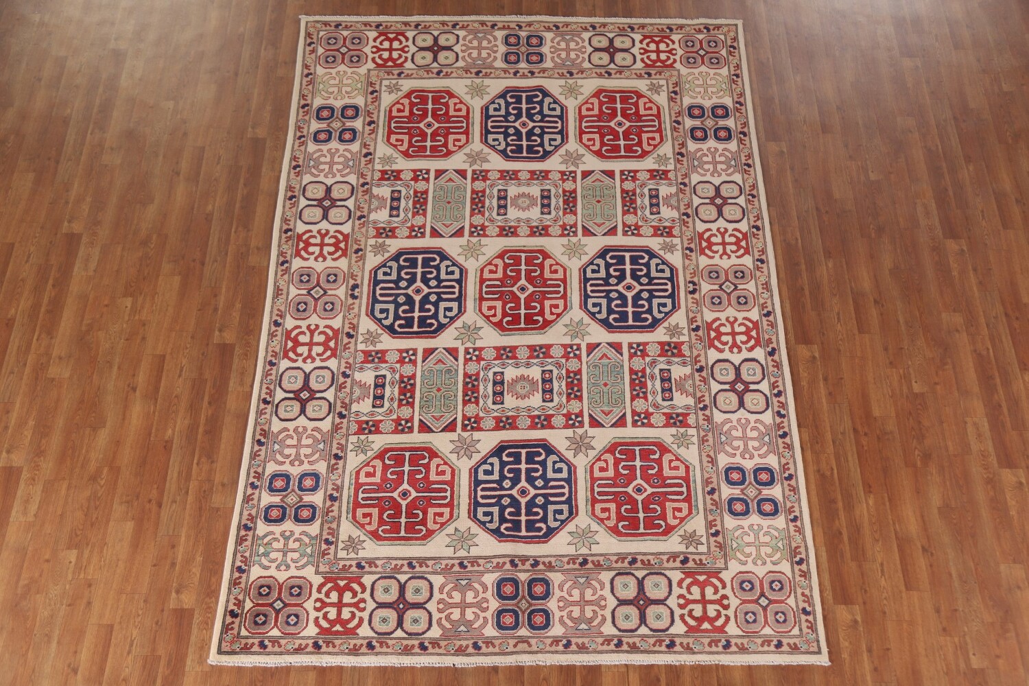 Geometric Kazak South Western Area Rug 7x10
