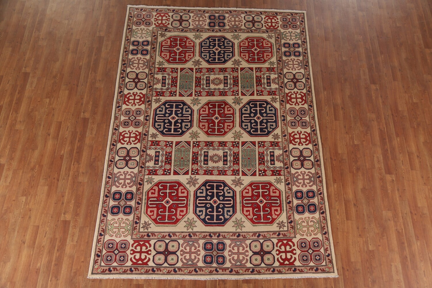Geometric Kazak South Western Area Rug 7x10