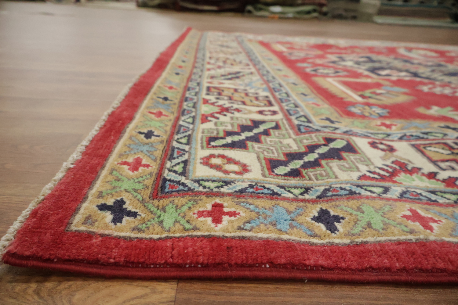 Geometric Kazak South Western Area Rug 6x10