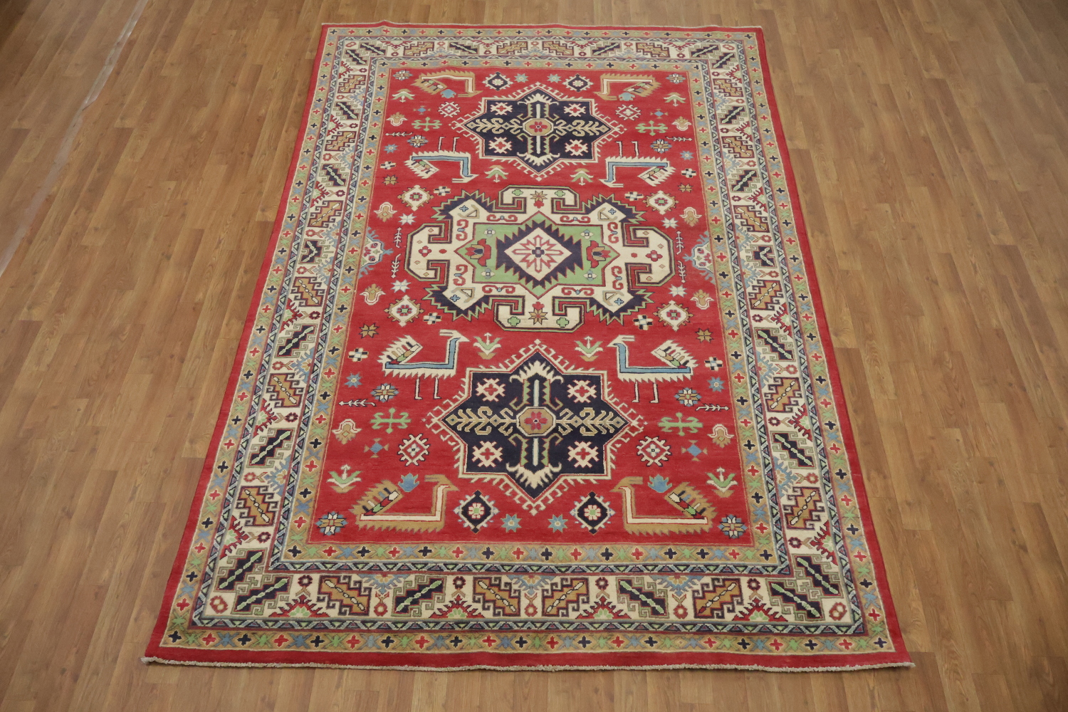 Geometric Kazak South Western Area Rug 6x10