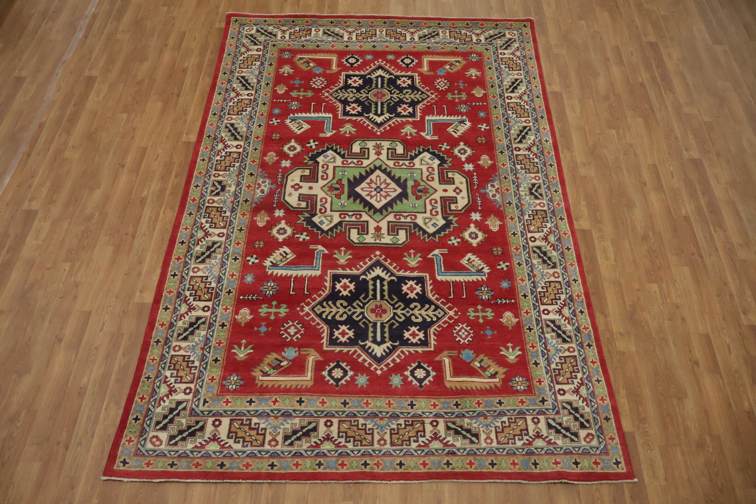 Geometric Kazak South Western Area Rug 6x10