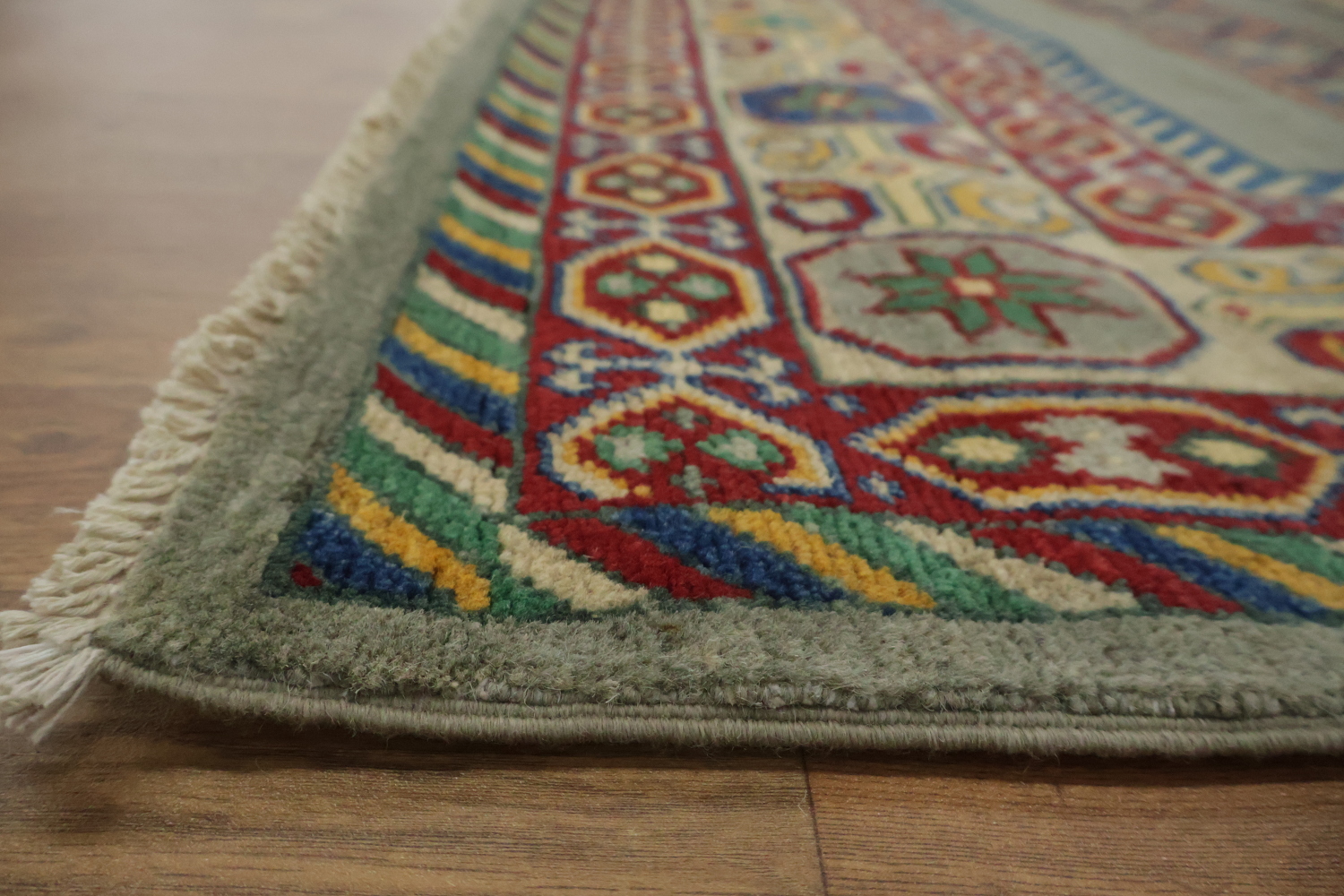 Geometric Kazak Oriental Area Rug 7x10