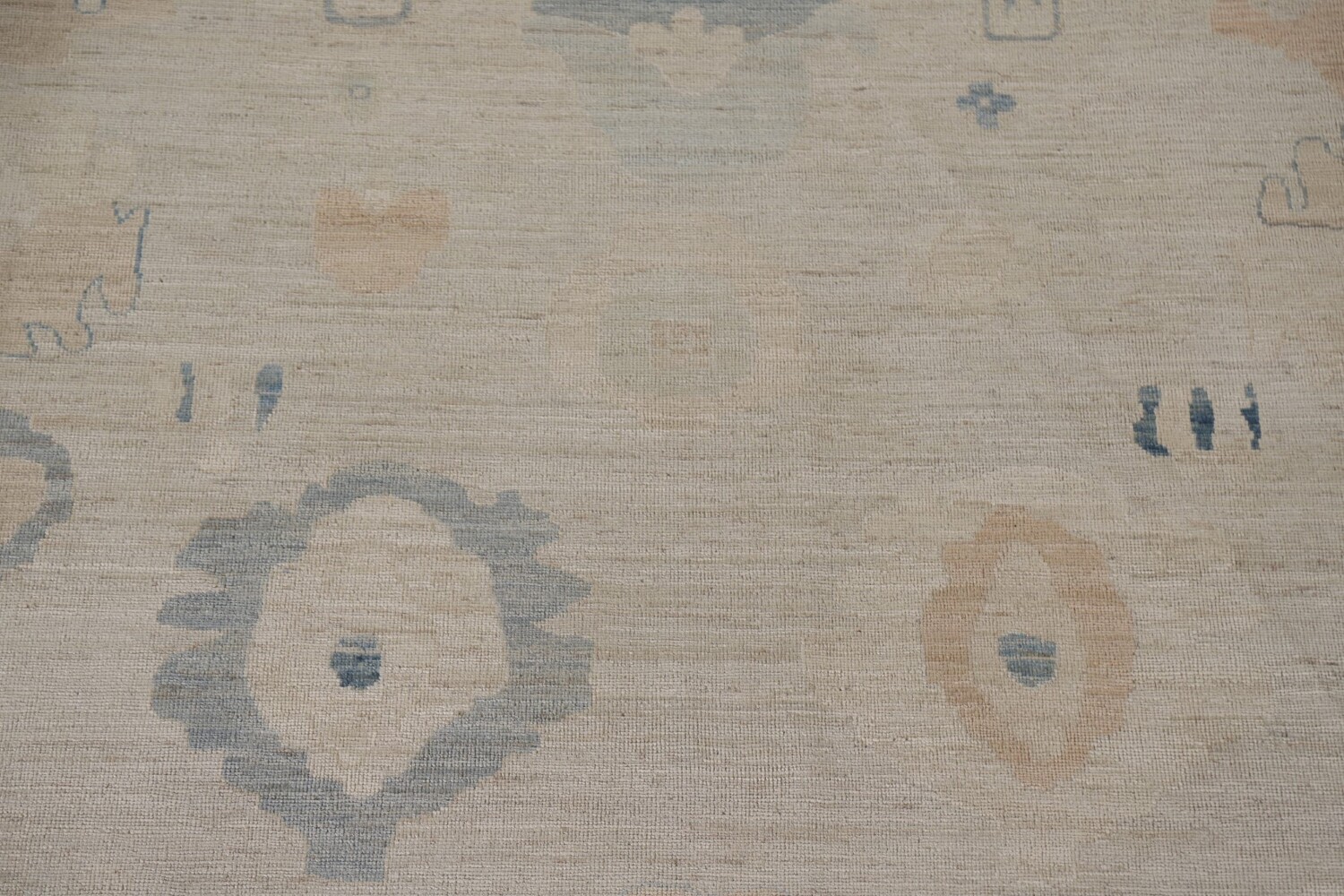 Vegetable Dye Oushak Large Turkish Rug 11x14