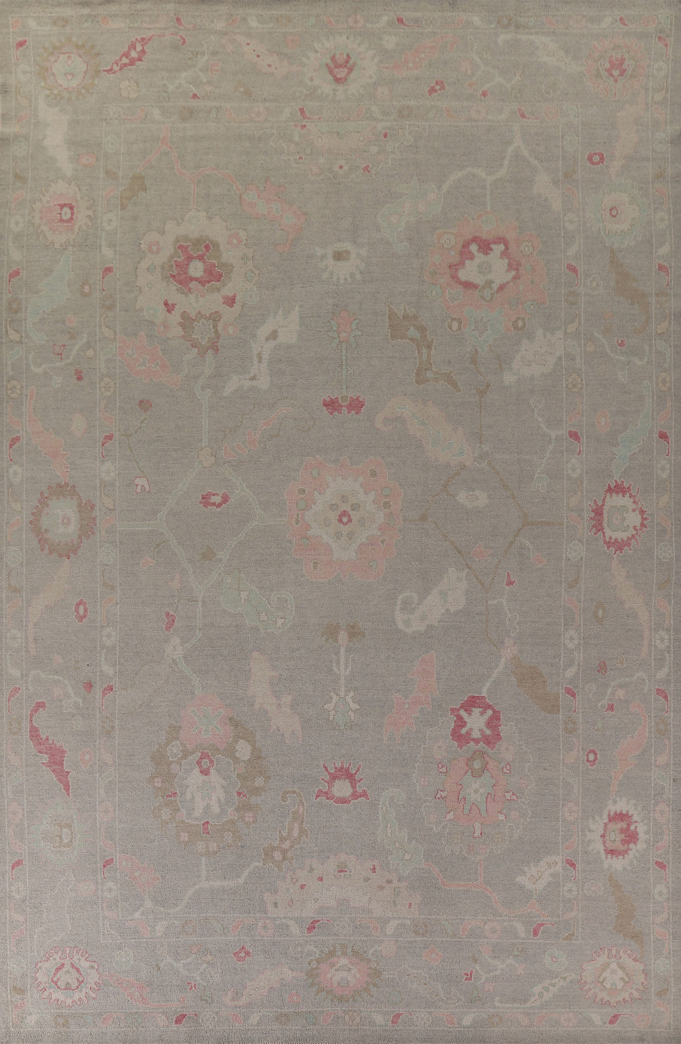 Vegetable Dye Oushak Large Area Rug 10x14