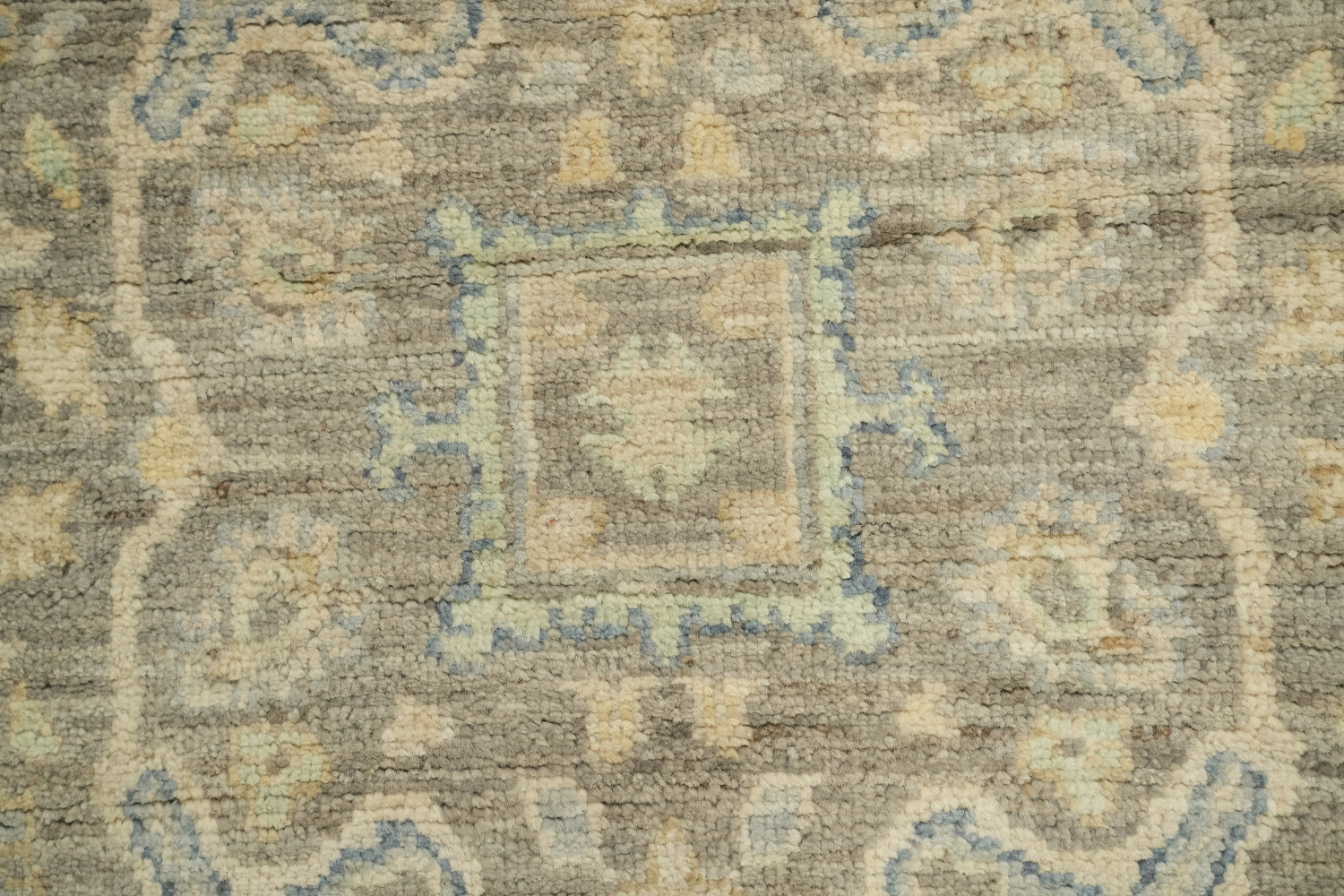 Vegetable Dye Oushak Turkish Runner Rug 3x12