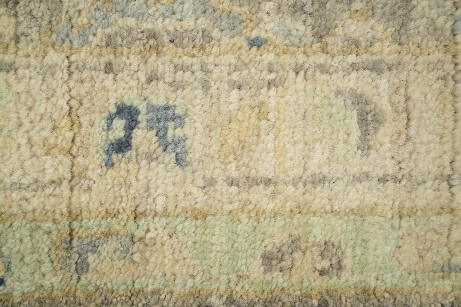 Vegetable Dye Oushak Turkish Runner Rug 3x12