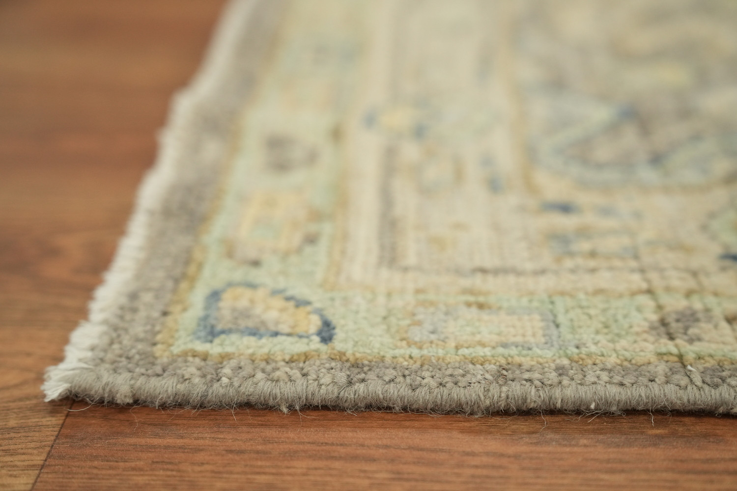 Vegetable Dye Oushak Turkish Runner Rug 3x12