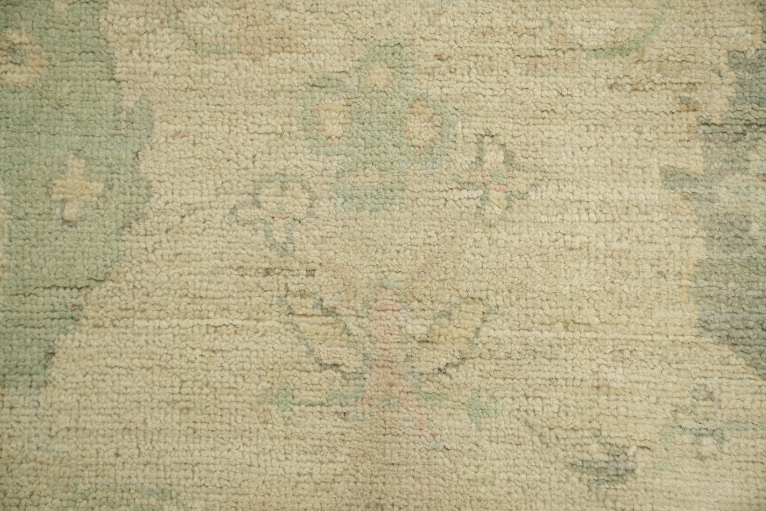 Oushak Turkish Rug in Soft Beige Tones in a Classic Vintage Rug Design 4x6 ft