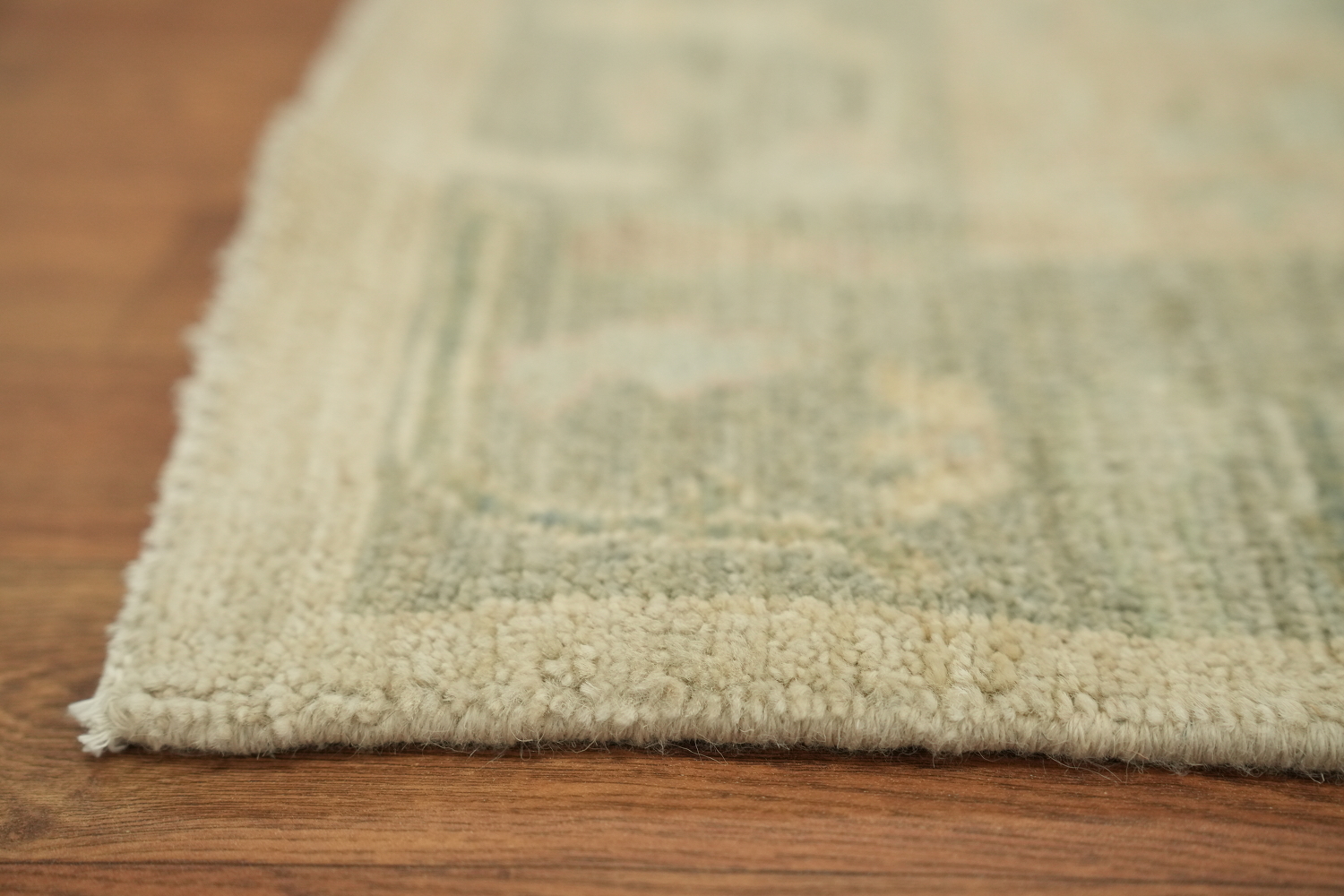Oushak Turkish Rug in Soft Beige Tones in a Classic Vintage Rug Design 4x6 ft