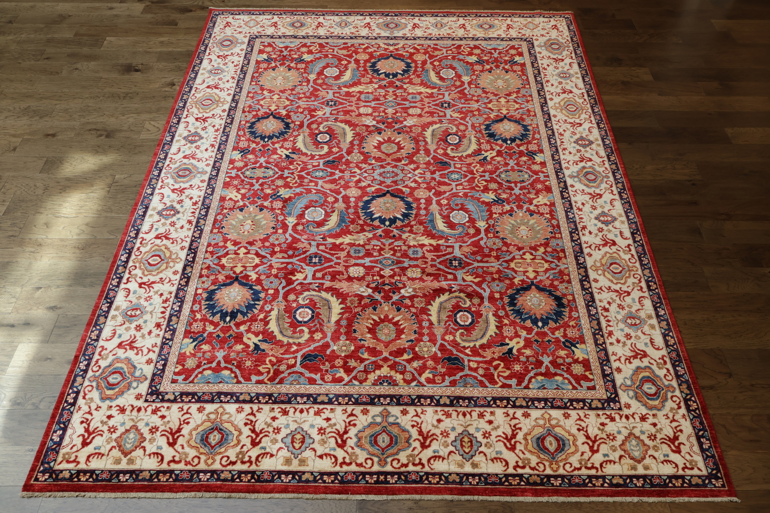 Vegetable Dye Sultanabad Ziegler Red Area Rug 9x12