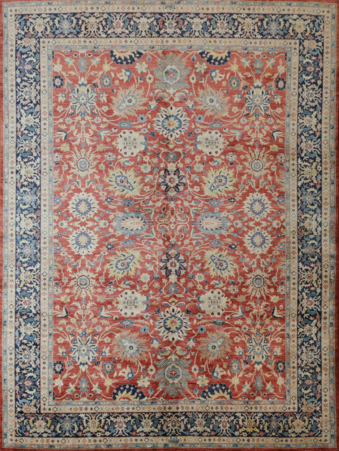 Floral Sultanabad Ziegler Vegetable Dye Area Rug 9x12