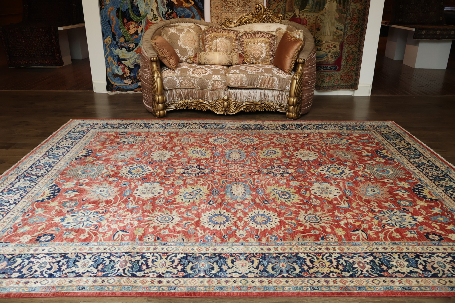 Floral Sultanabad Ziegler Vegetable Dye Area Rug 9x12
