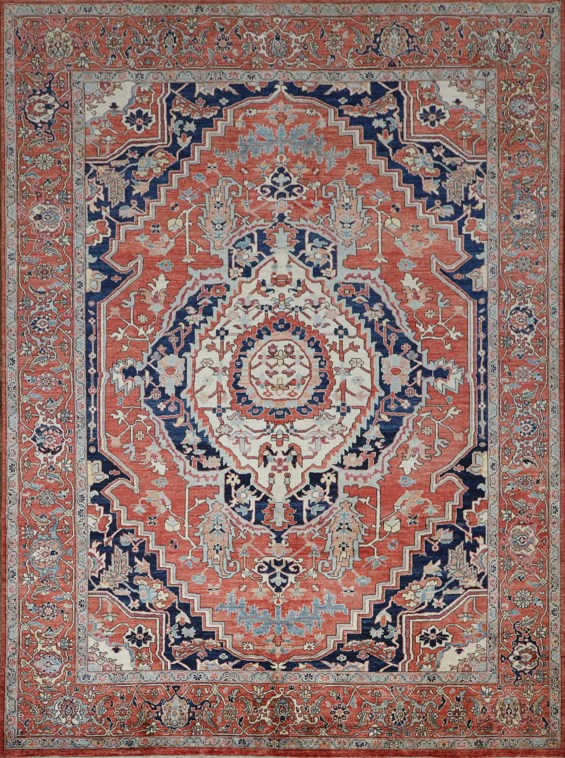 Vegetable Dye Heriz Serapi Area Rug 9x12