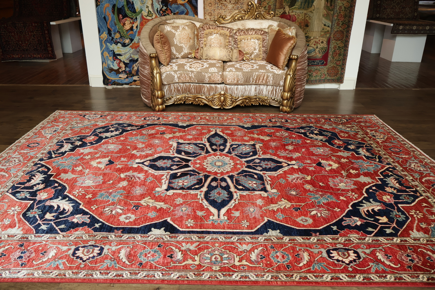 Vegetable Dye Heriz Serapi Oriental Area Rug 9x12