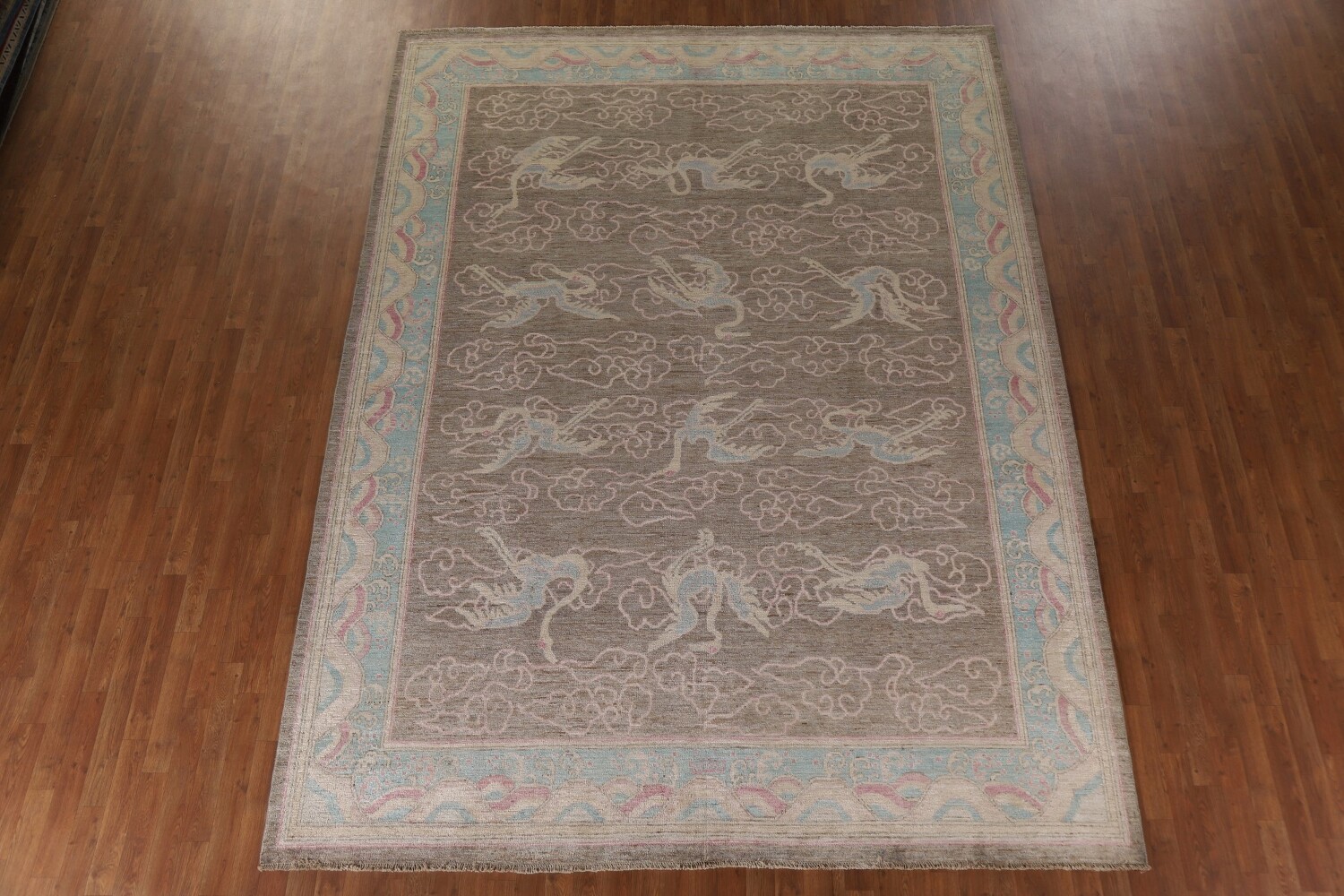 Animals Vegetable Dye Art Deco Chinese Area Rug 9x12
