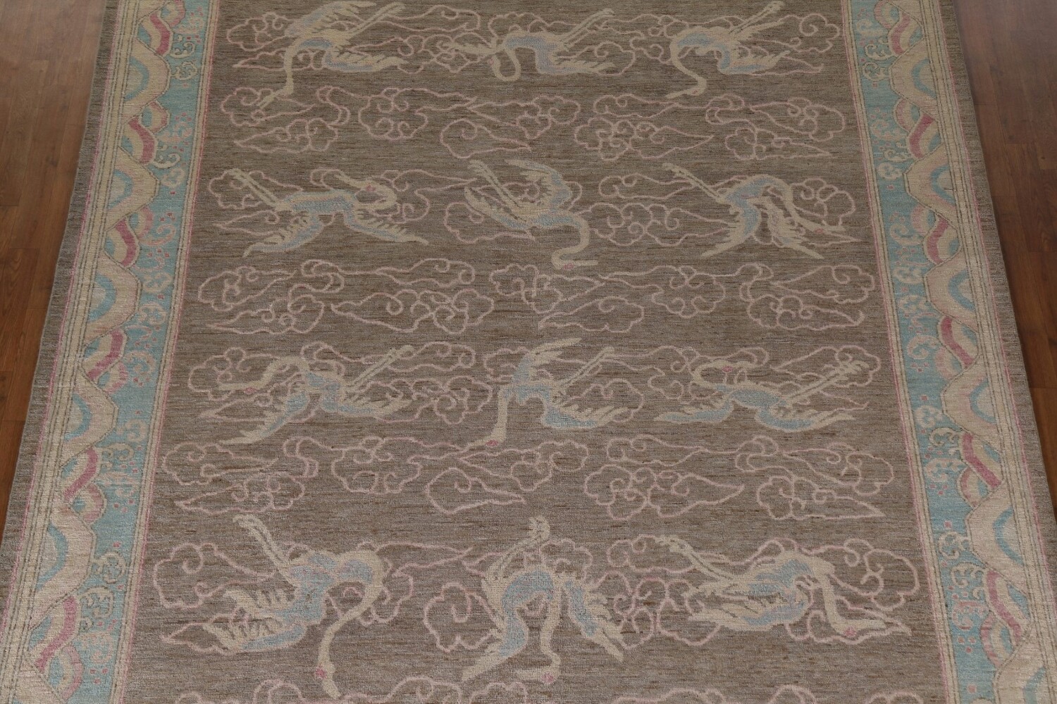 Animals Vegetable Dye Art Deco Chinese Area Rug 9x12