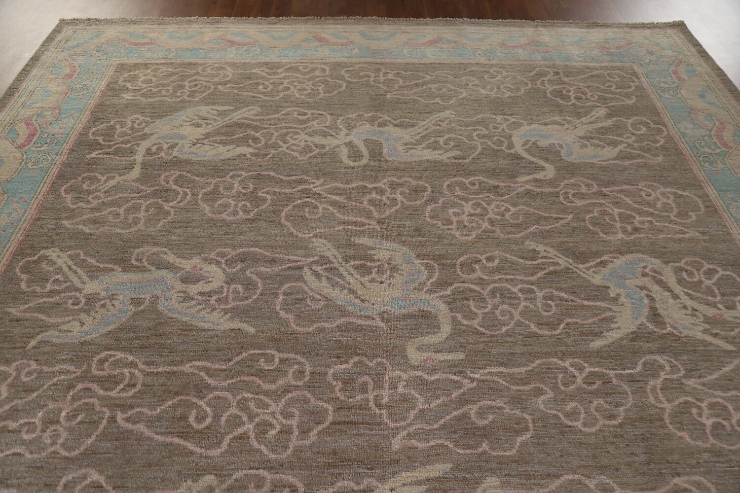 Animals Vegetable Dye Art Deco Chinese Area Rug 9x12