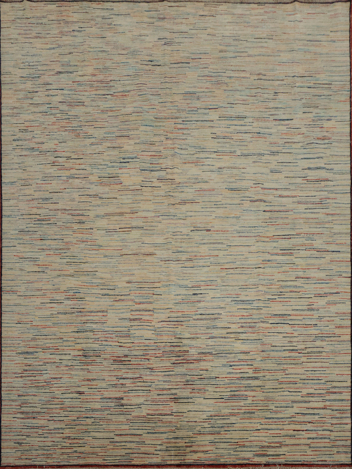 Elegant Striped Gabbeh Area Rug 8x8 for Contemporary Living Spaces
