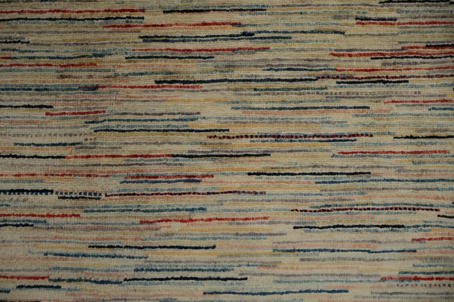 Elegant Striped Gabbeh Area Rug 8x8 for Contemporary Living Spaces